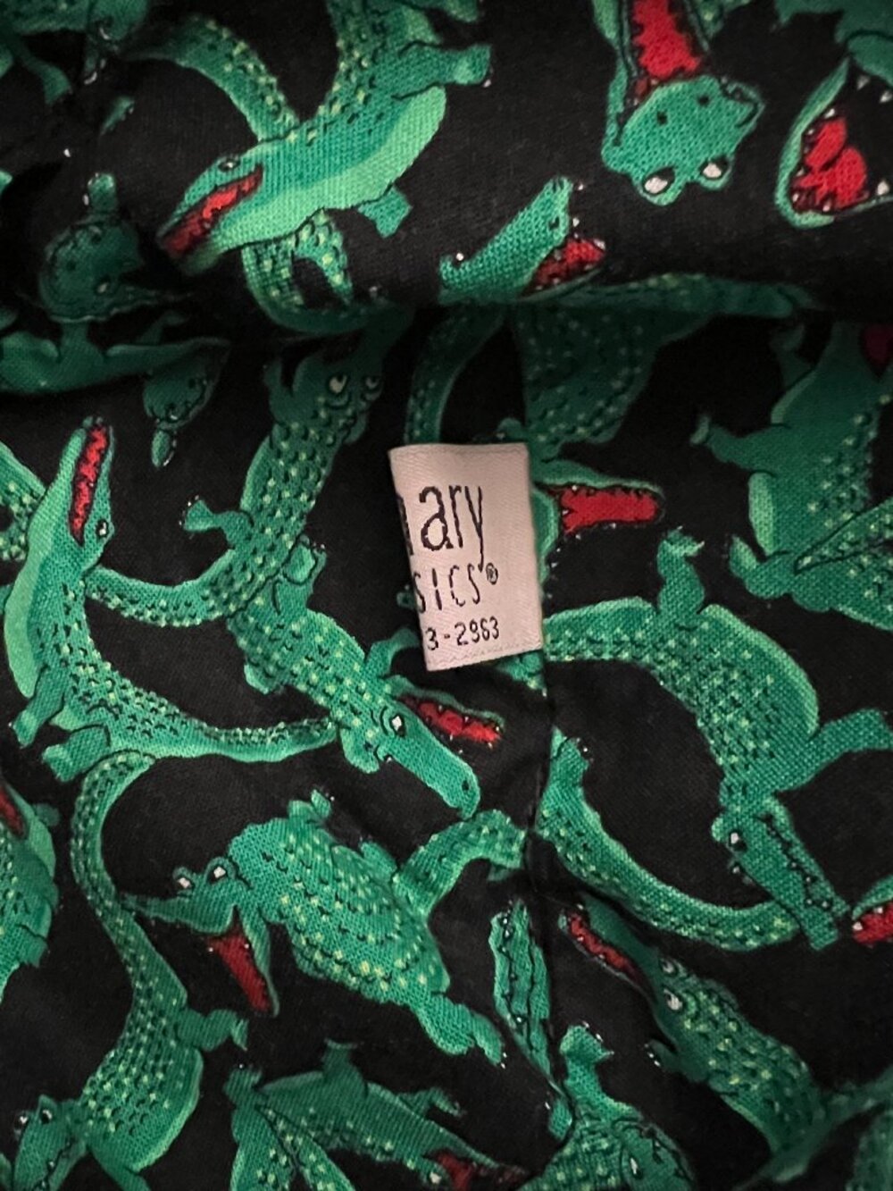 Vintage 90s Y2K Culinary Classics Chef Pants Hat 2X Alligator AOP USA Cotton - Picture 9 of 14